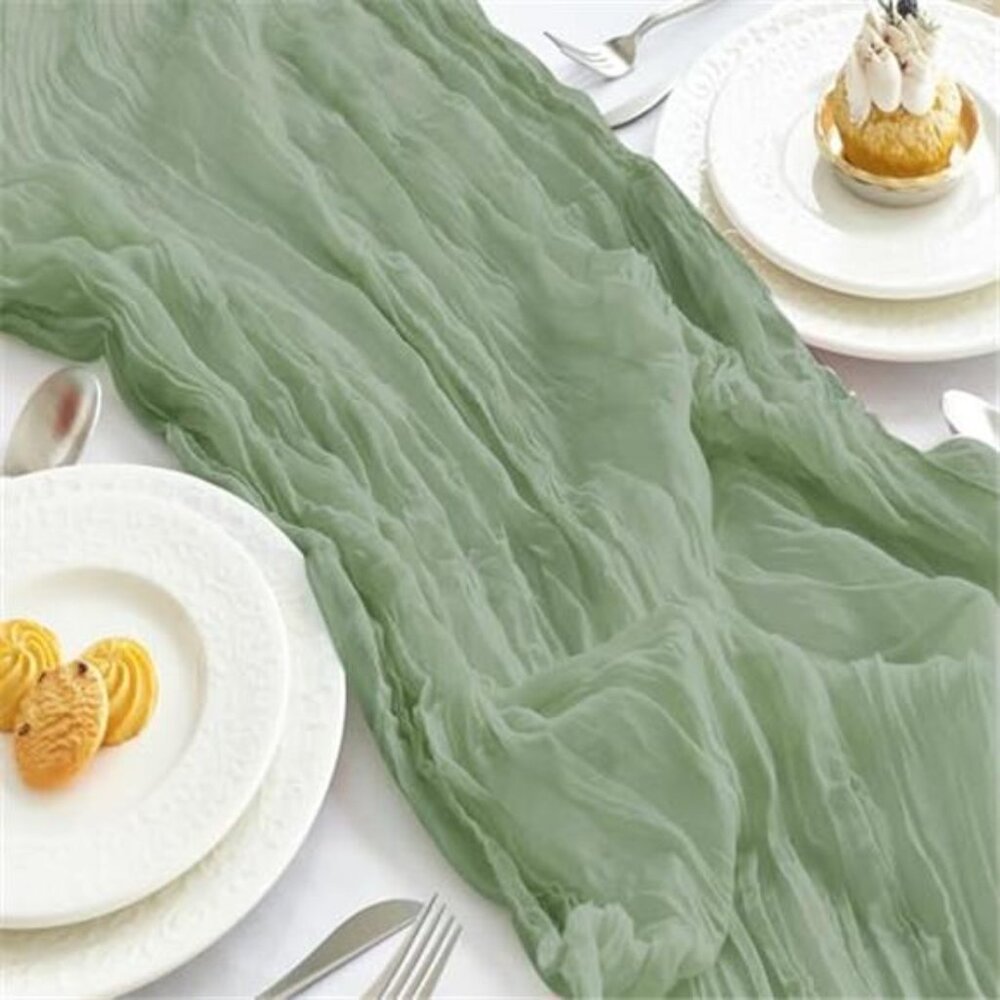 Cheesecloth Table Runner 10ft Sage Green Gauze Table Runner Wedding Party Decor